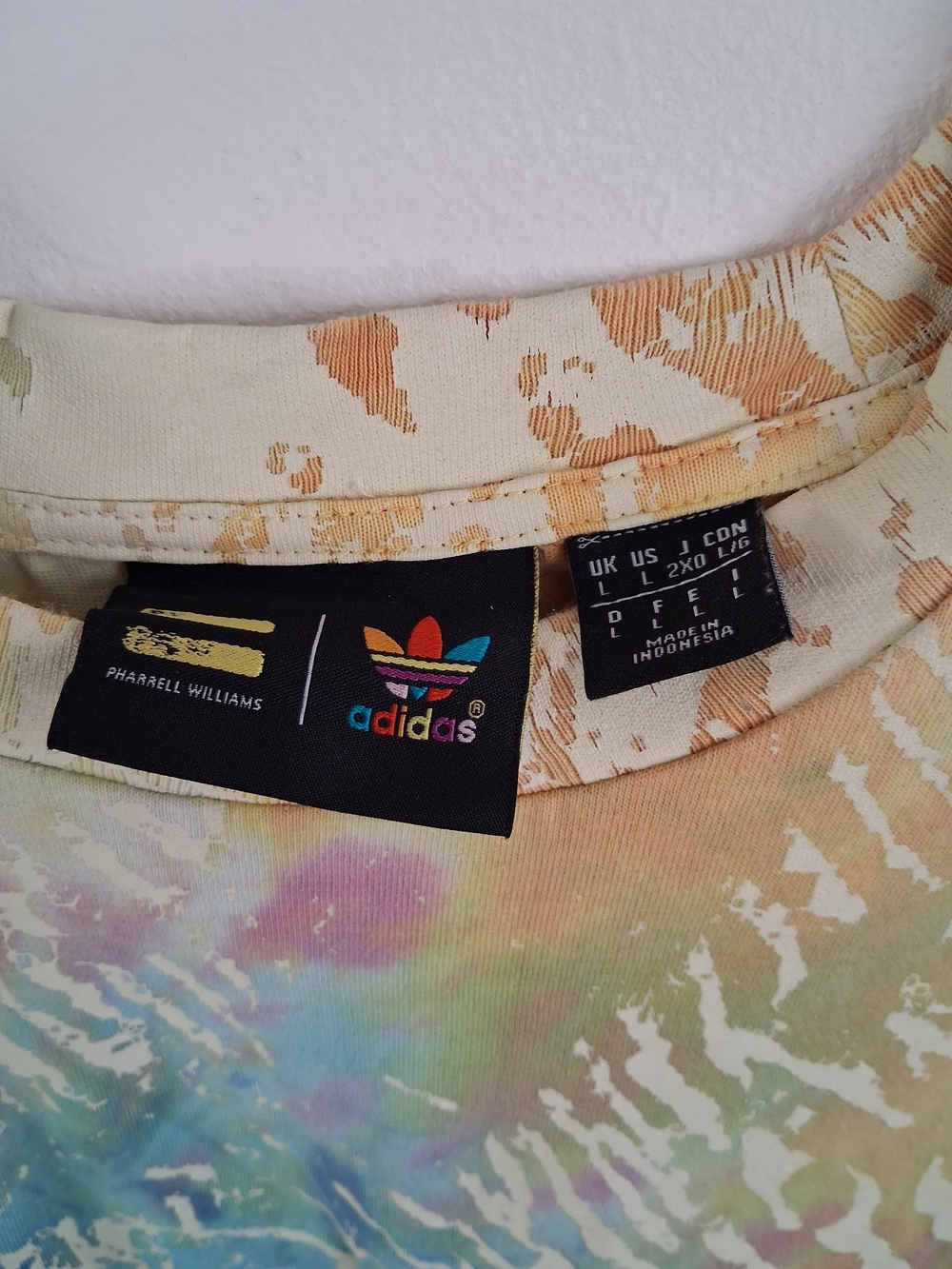 Adidas Pharrell Williams Tee Human Tie Dye T Shirt Mens L - Picture 2 of 6